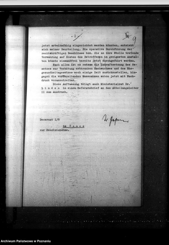 Obraz 12 z jednostki "Gesetz zur Verhütung erkrankten Zackwuchses"