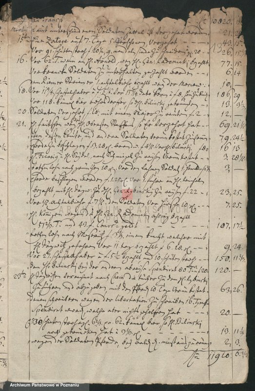 Obraz 15 z jednostki "Extract aus den Stadttrechnungen von extraordinären Expensen; język niemiecki"