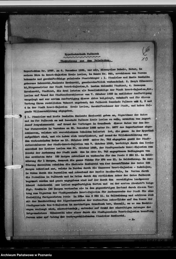 Obraz 14 z jednostki "Eigentumrechte an Ländereien der St. Brest, Landkreis Leslau (Włocławek)"