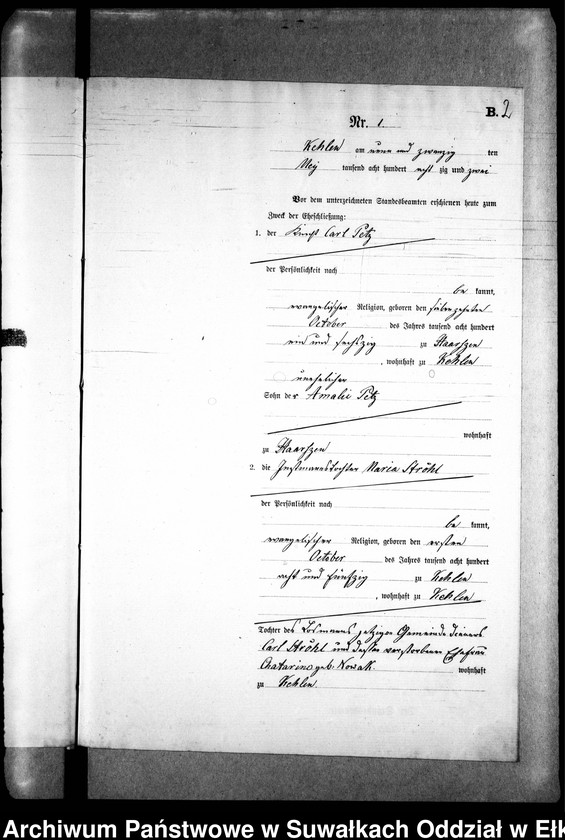 image.from.unit.number "Heiraths-Neben-Register des Preussischen Standes-Amtes Kehlen Kreis Angerburg"