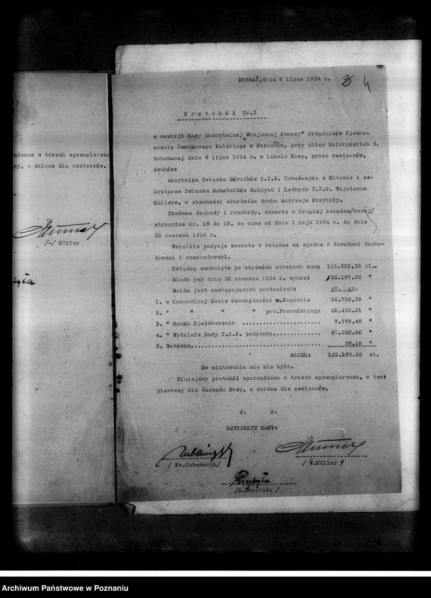 Obraz 8 z jednostki "Protokoły z rewizji Kasy Emerytalnej Zjednoczenia Zawodowego Polskiego"