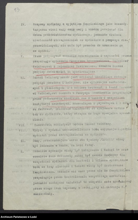 Obraz 15 z jednostki "„Jakor – M. Drewnowski, S. Nowicki, S. Weinberg” – Biuro ekspedycyjno-transportowe spółka komandytowa"