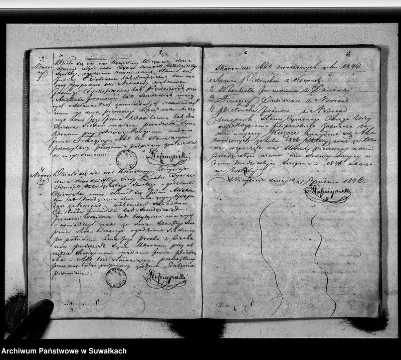 image.from.unit.number "Duplikat Urodzonych, zaślubionych i zmarłych Wyznania Filiponów Okręgu Wiejsieje poczynające w roku 1846, kończące w 1848 roku"