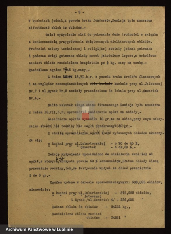 image.from.unit "[Wydział Pomocy Uchodźcom (Komisja Pomocy Uchodźcom i Biednym)-sprawozdania, podział produktów z darów amerykańskich, korespondencja w sprawie uchodźców]"