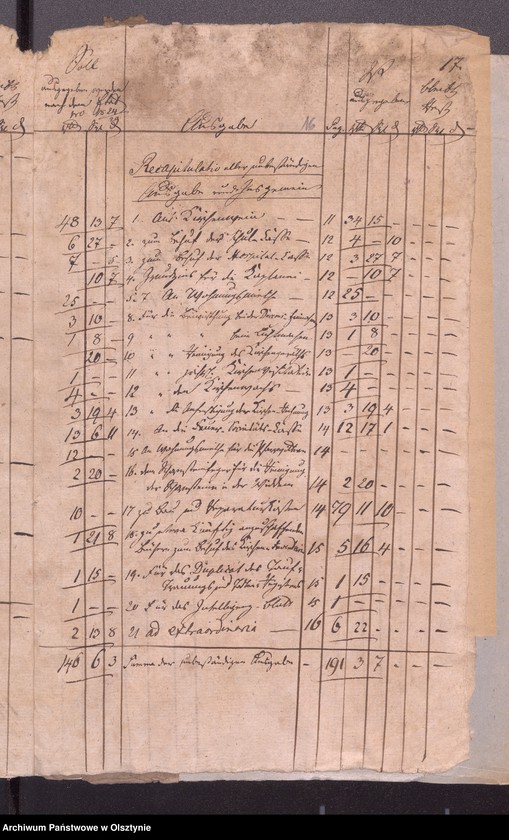 image.from.unit.number "Passenheimsche Stadt Kirchen Rechnung über Einnahme und Ausgabe"