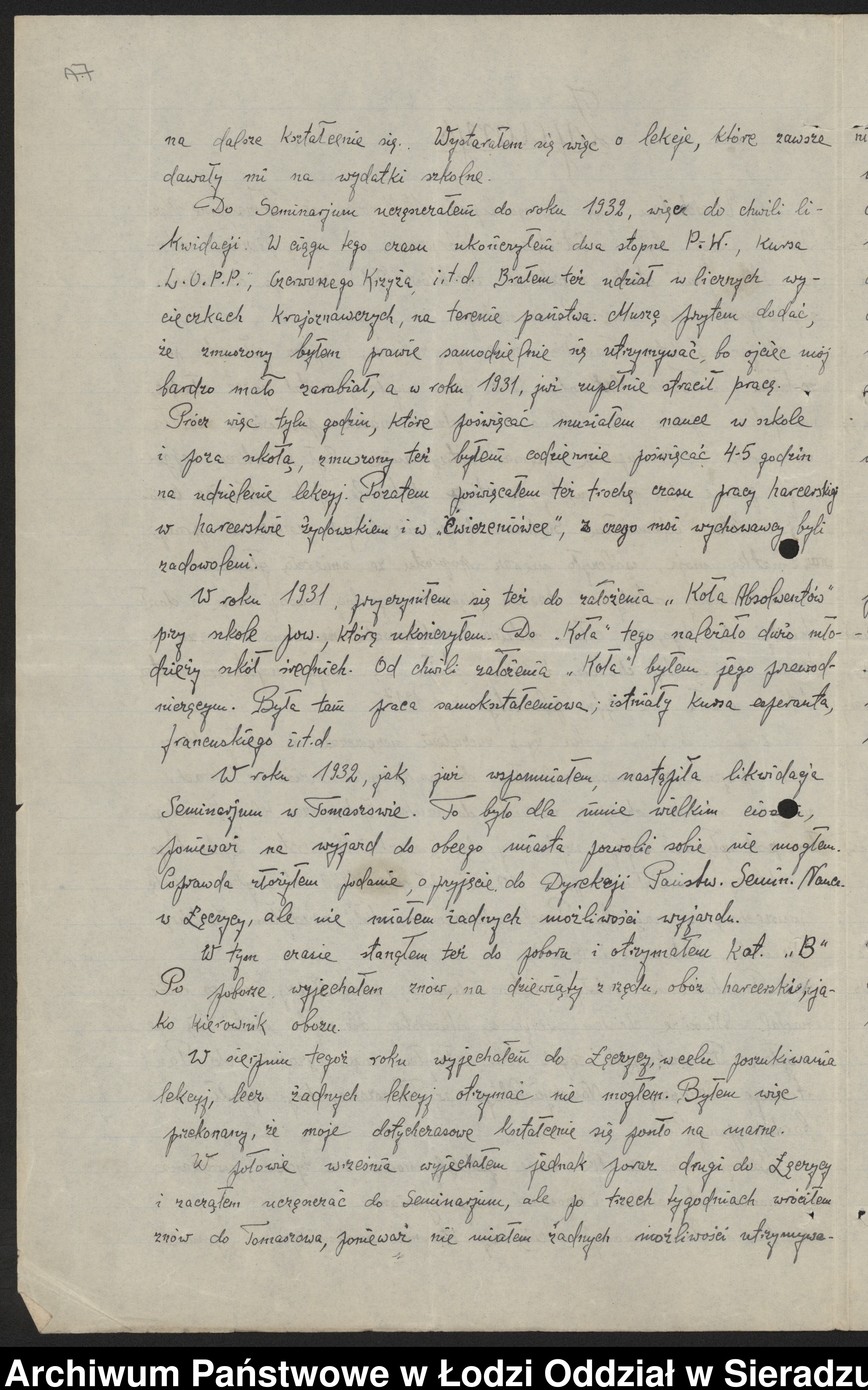 Skan z jednostki: Akta osobiste. Moszek Wajsberg