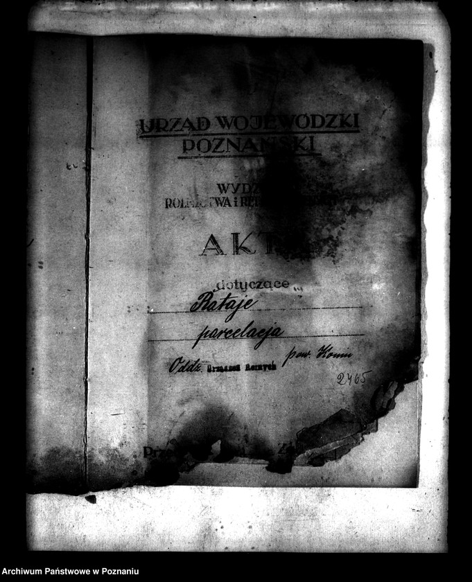 Obraz 5 z jednostki "Majątek Rataje powiatu konińskiego parcelacja"