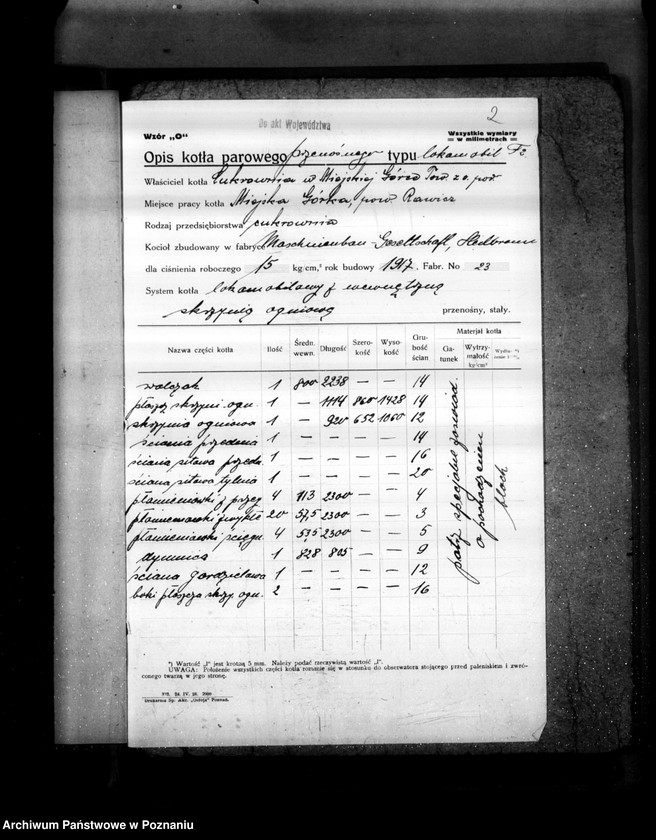 Obraz 6 z jednostki "Cukrownia w Miejskiej Górce powiat rawicki nr woj. kotła 6189"