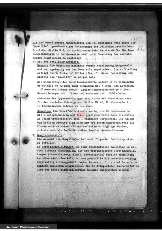 Obraz 16 z jednostki "Sondermassnahmen zur Schaffung von Behelfsunterkünften für Bombenbeschädigte"