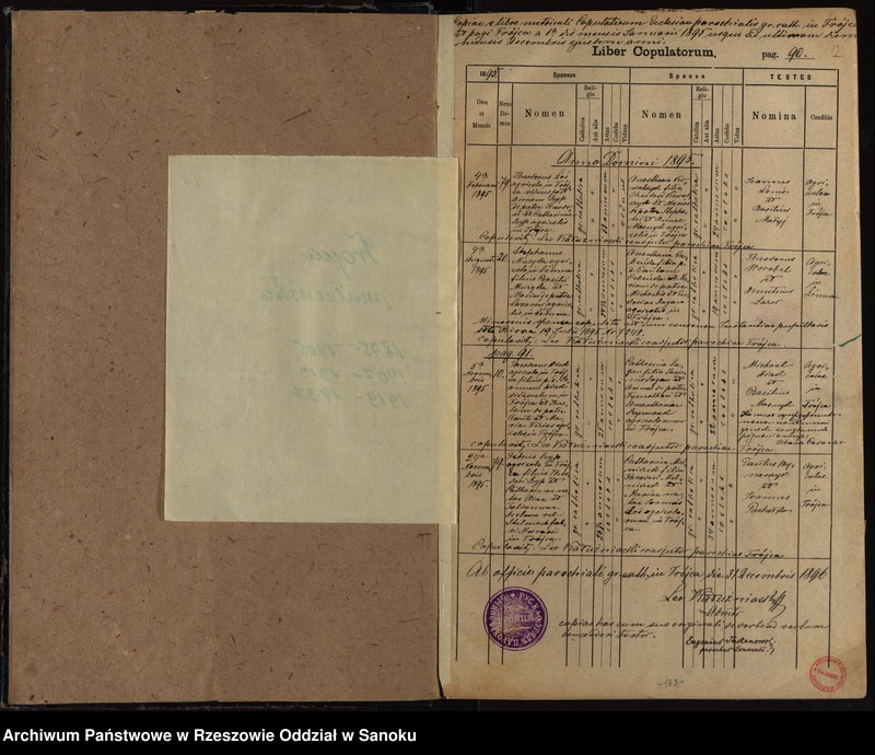 image.from.unit.number "Księga małżeństw dla miejscowości Trójca, Jamna Dolna i Jamna Górna"