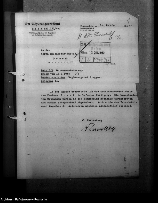 Obraz 5 z jednostki "Ortsnamenänderung Kreis Turek"