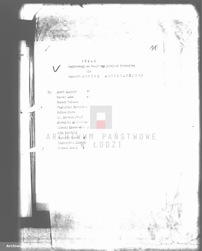 Obraz 17 z jednostki "Korespondencja w sprawie biletów wolnej jazdy"