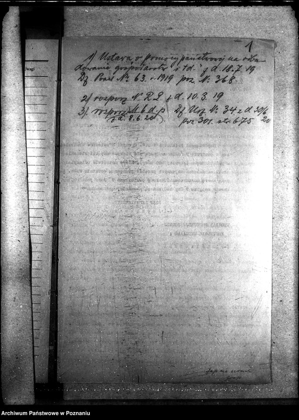 Obraz 5 z jednostki "Sprawy ogólno-administracyjne. Szkody wojenne, zapomogi gosp. rozporządzenie 9.3.20 r."