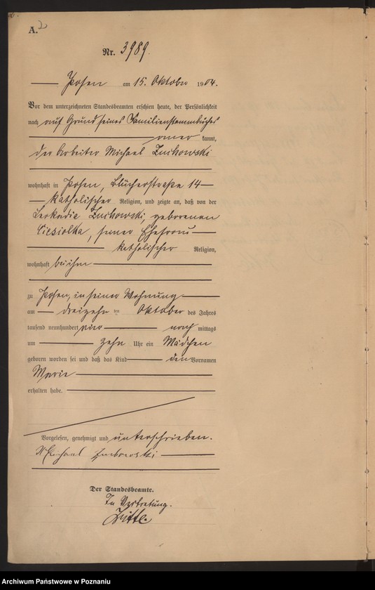 Obraz 3 z jednostki "Księga miejscowa urodzeń tom VIII"