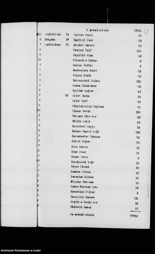 Obraz 13 z jednostki "Rejestr poborczy"