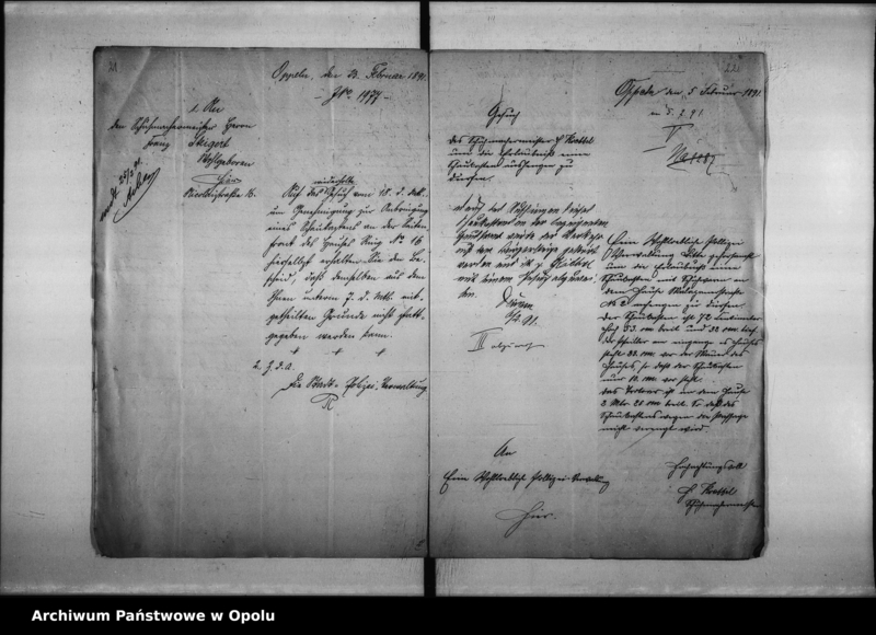 image.from.unit.number "Acta des Magistrats zu Oppel betreffend Polizei - Verwal[tung] Vol. I"