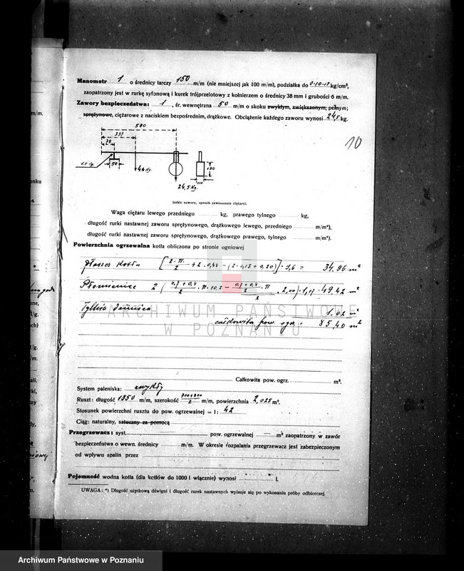 Obraz 14 z jednostki "Cukrownia w Witaszycach pow. jarociński kocioł nr fabr. 547 kocioł nr woj. 3818"