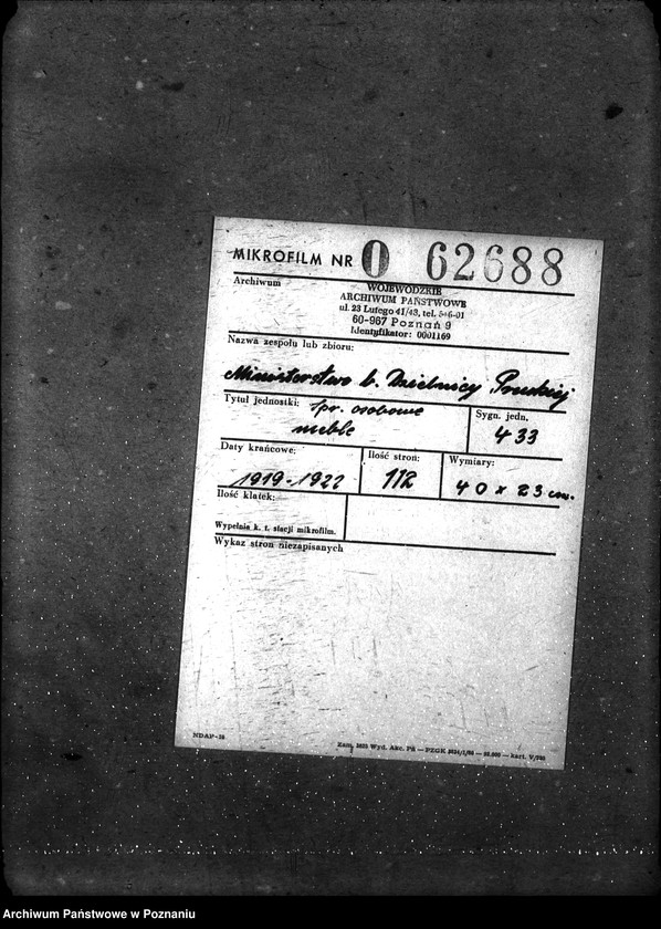 Obraz 2 z jednostki "Sprawy gospodarcze-ogólne meble"