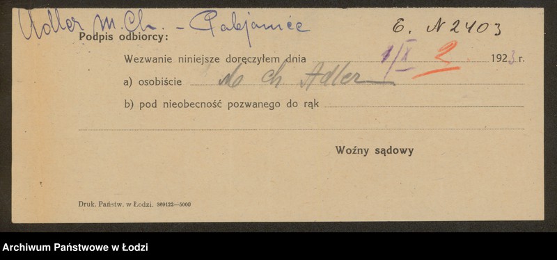 Obraz 4 z jednostki "M.Ch.Adler- handel mąką i zbożem"