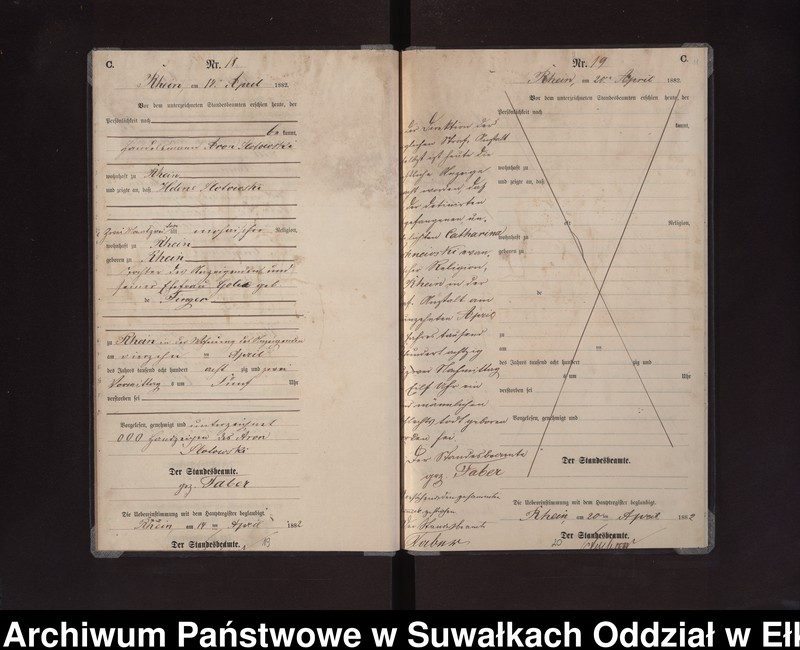 image.from.unit.number "Sterbe-Neben-Register des Preussischen Standes-Amtes Rhein Kreis Loetzen"