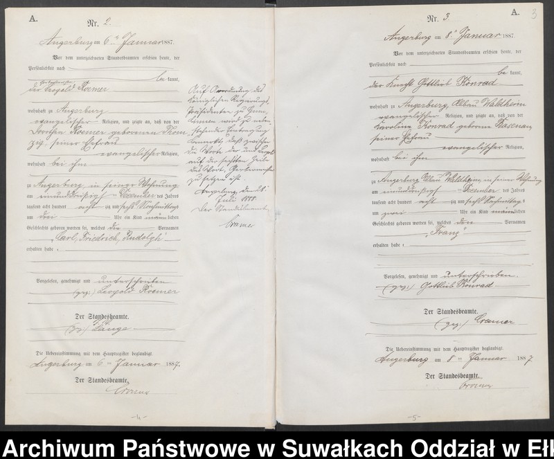 image.from.unit.number "Geburts-Neben-Register des Preussischen Standes-Amtes der Stadt Angerburg Kreis Angerburg"