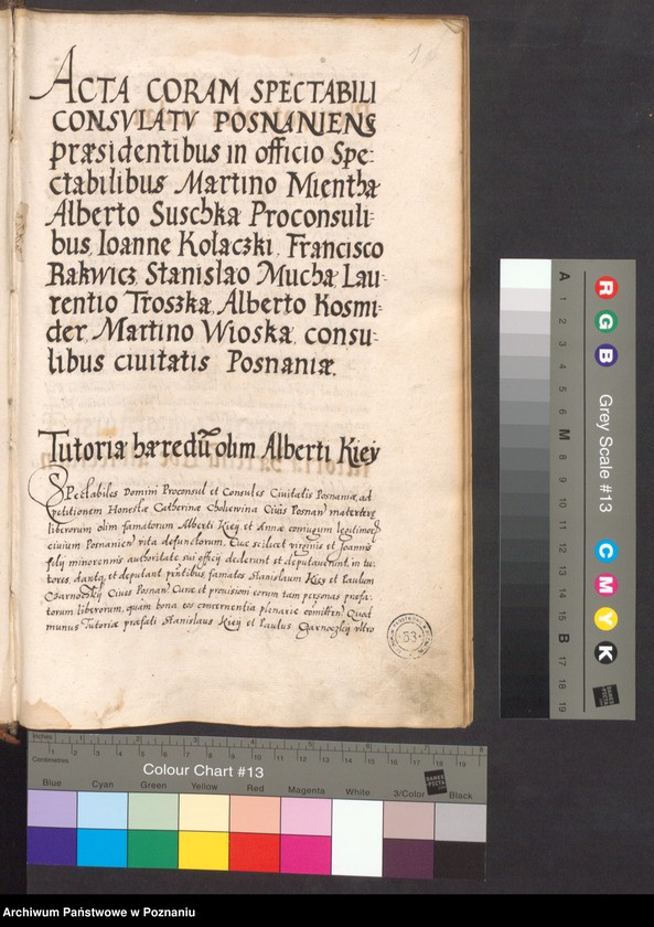 Obraz 5 z jednostki "Acta coram spectabilis consulatu Posnaniensi."