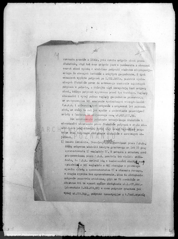 Obraz 18 z jednostki "Korespondencja (w sprawie zadłużenia gospodarstw rolnych z tytułu należności Funduszu Obrotowego Reformy Rolnej) z Państwowym Bankiem Rolnym"