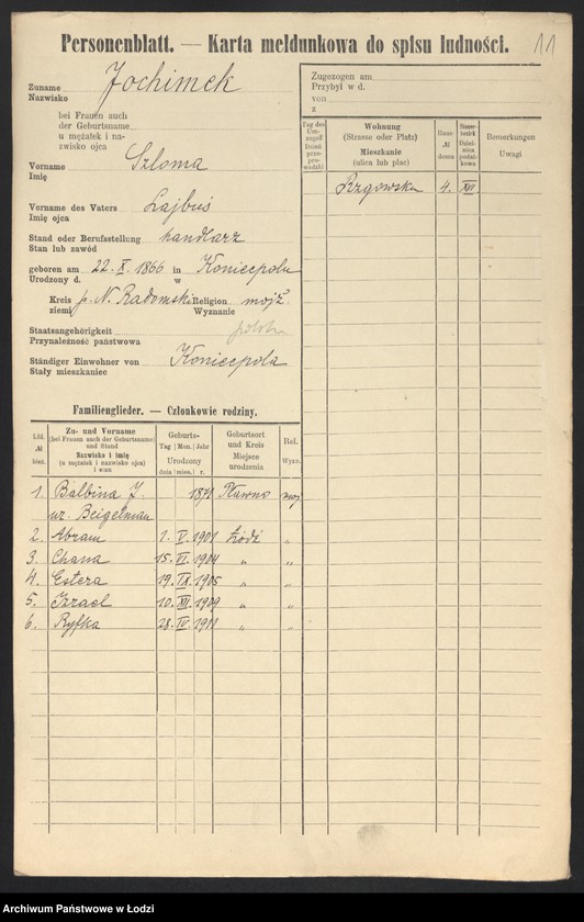 image.from.unit.number "[Spis ludności Łodzi] Joachimek - Joskoszek"