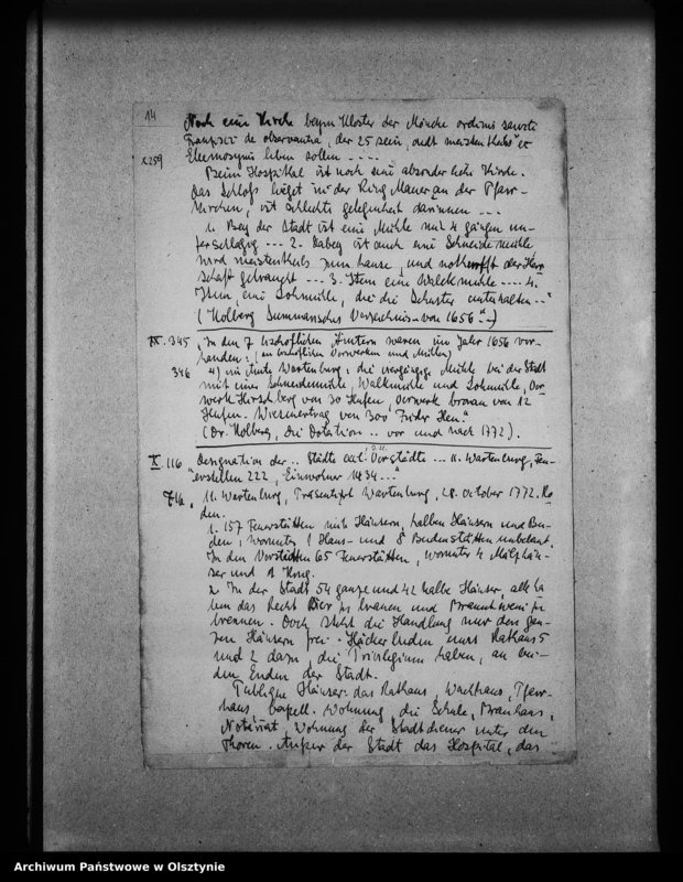image.from.unit.number "Wartenburg /Stadt, Hospital, Kloster, Pfarrkirche, Erzpriesterei, Strafanstalt, Schule/ Wuttrienen [rysy historyczne]"