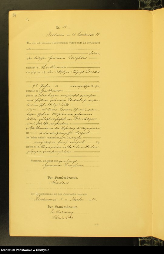 image.from.unit.number "Sterbe-Neben-Register Nr 1 - 25[ Księga zgonów - wtóropis ]"