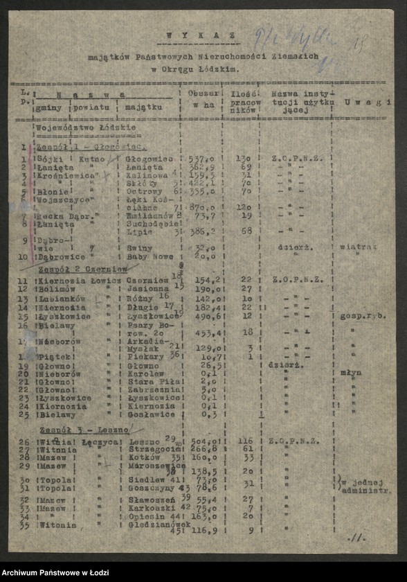 Obraz 20 z jednostki "Wykazy z przeprowadzonych wyborów do komitetów folwarcznych [oraz wykazy majątków państwowych]"