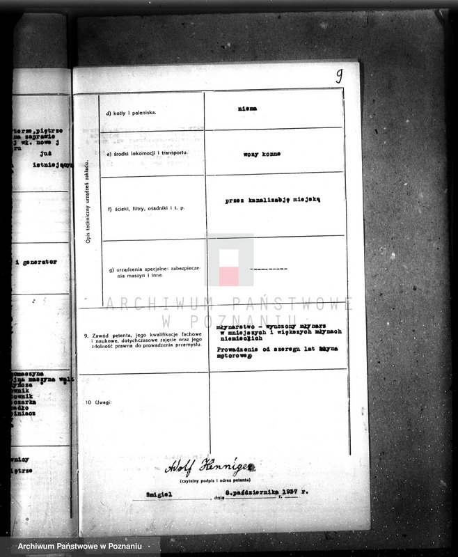 Obraz 13 z jednostki "/Przebudowa młyna A. Hennigera w Śmiglu, pow. kościański/"