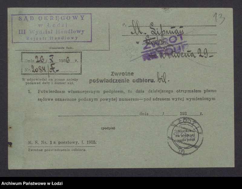 Obraz 15 z jednostki "Moszek Lipman – ponczoszarnia"