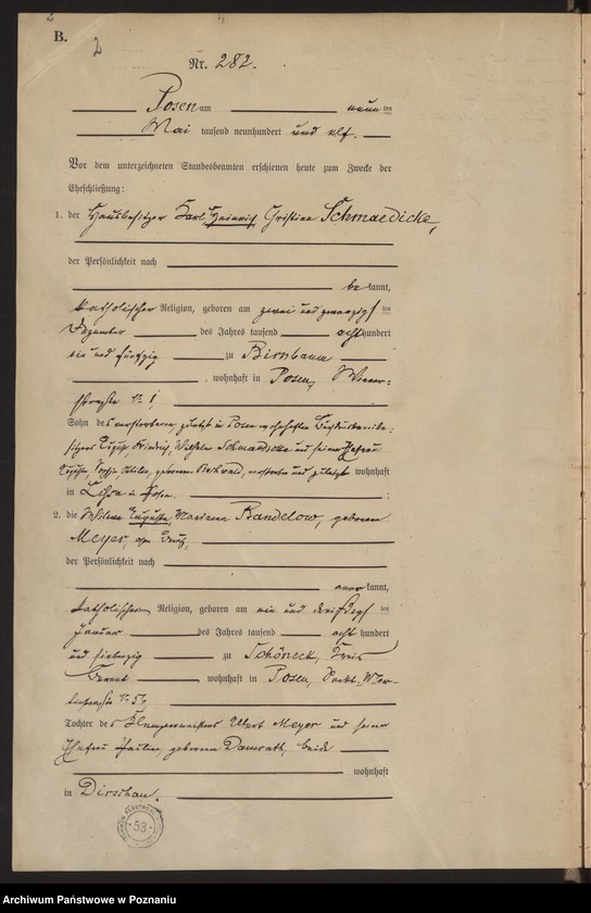 Obraz 3 z jednostki "Księga miejscowa małżeństw tom II [Rejestr główny małżeństw]"