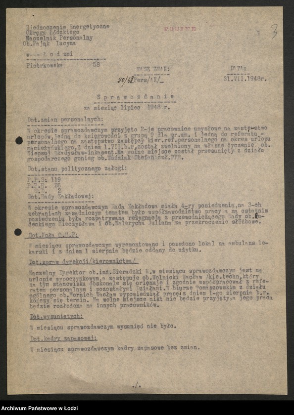 Obraz 4 z jednostki "Przemysł Metalowy - sprawozdania kierowników personalnych"