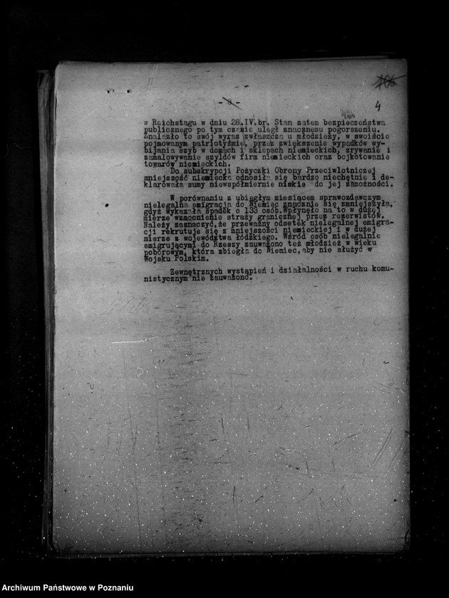 Obraz 8 z jednostki "Sprawozdania ze stanu bezpieczeństwa za miesiące kwiecień-czerwiec-lipiec 1939 r."