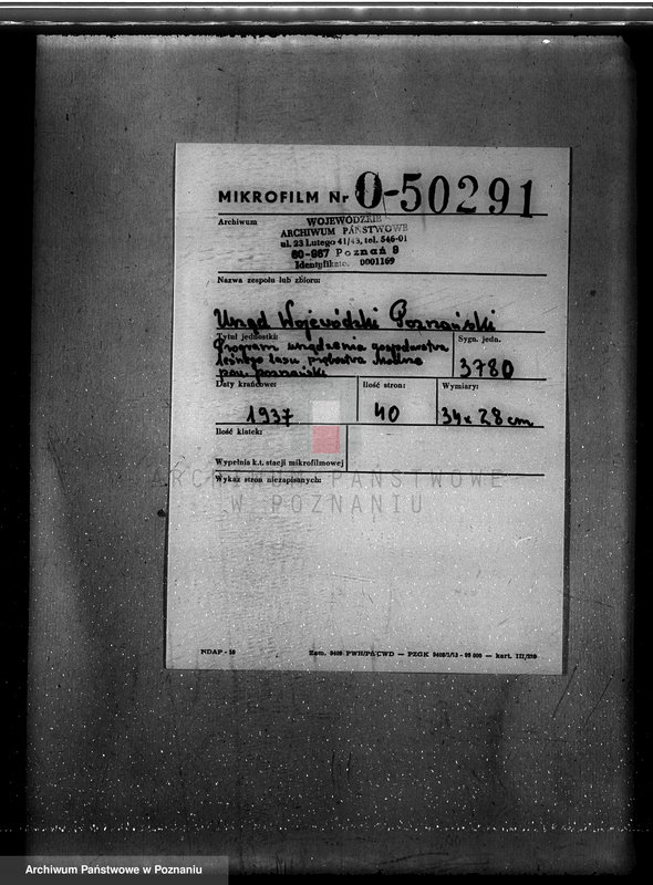 Obraz 2 z jednostki "Program urządzenia gospodarstwa leśnego lasu probostwa Modrzu powiat poznański"