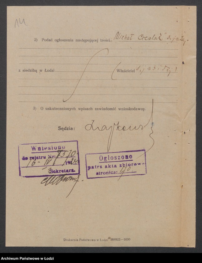 Obraz 16 z jednostki "Michał Cieślak- sklep kolonialno-spożywczy"