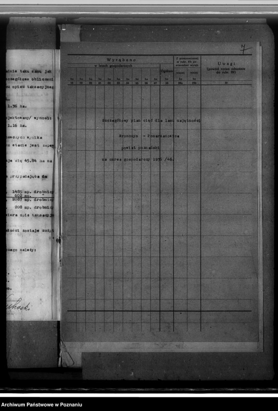 Obraz 11 z jednostki "Program urządzenia gospodarstwa leśnego dla lasu majętności Wronczyn-Pomarzanowice powiat poznański 1936-1946"