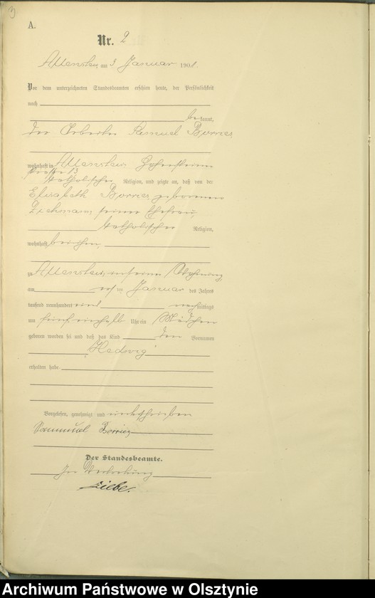 image.from.unit.number "Geburts-Haupt-Register Tom I,Nr 1 - 396"