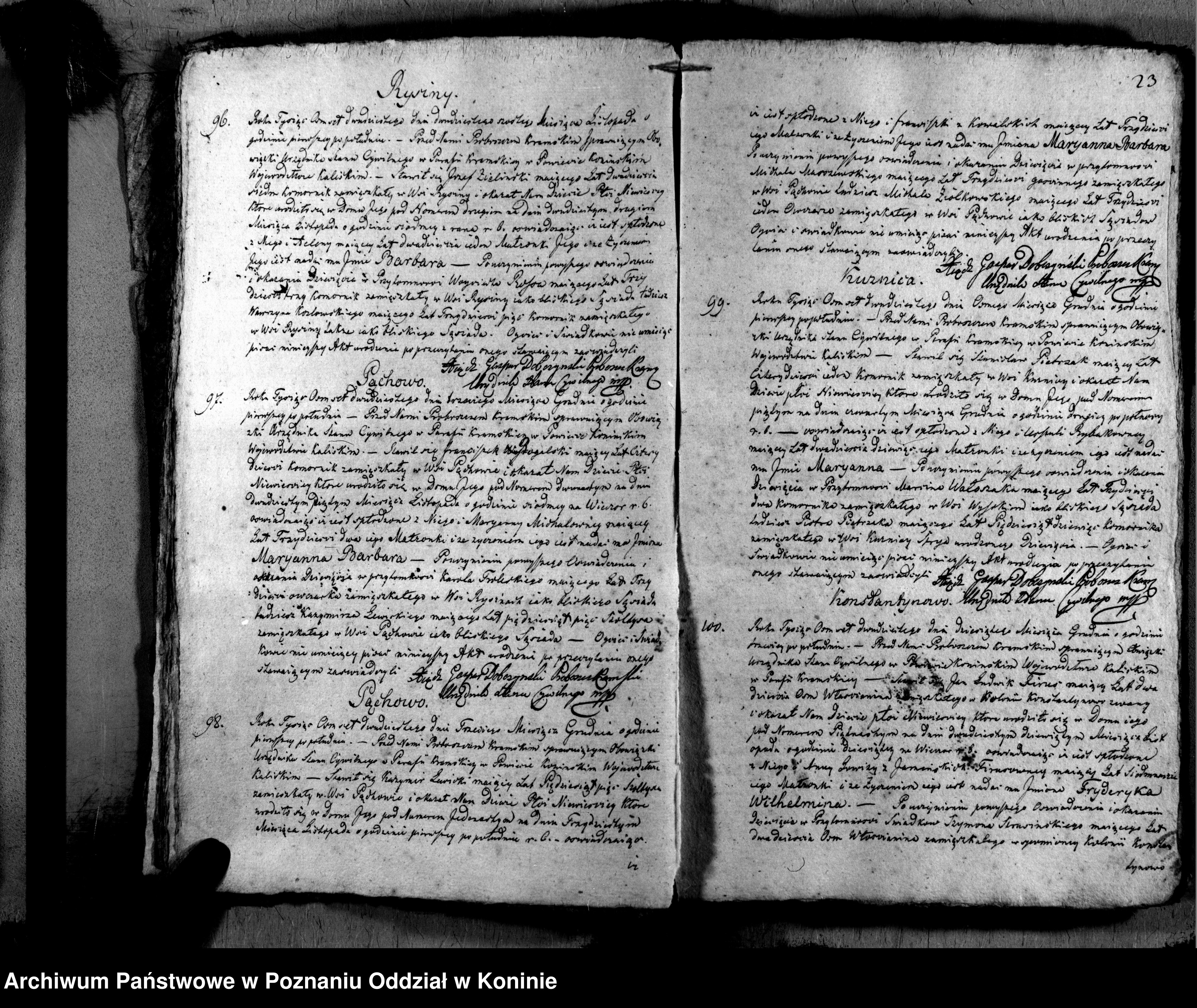 Skan z jednostki: Akta urodzonych, zaślubionych i zmarłych