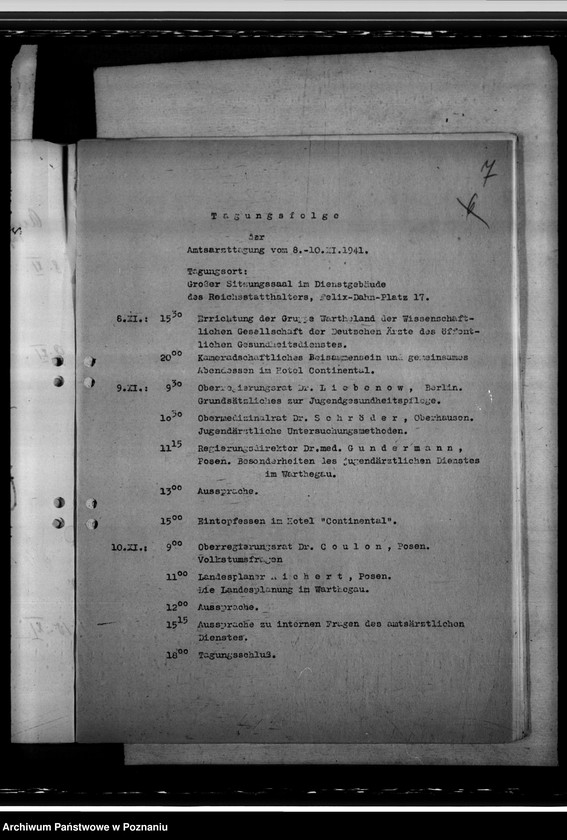 Obraz 12 z jednostki "Amtsarzttagung 8 - 10.11.1941 in Posen. Arbeitsübersicht der Gesundheitsämter"