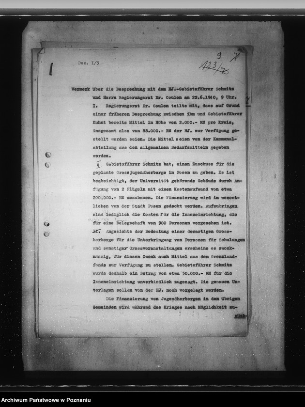 Obraz 13 z jednostki "Zarządzenia i korespondencja w sprawie hitlerowskich organizacji młodzieżowych"