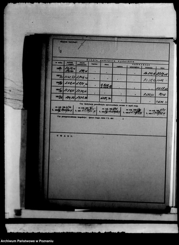 Obraz 10 z jednostki "/Kartoteka instytucji opiekuńczych/"