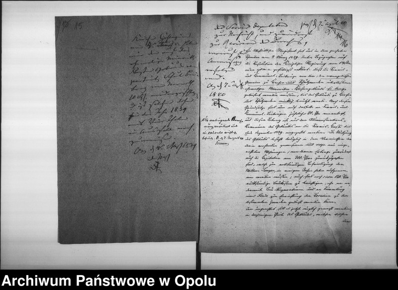 Obraz 13 z jednostki "Acta specialia des Magistrats zu Oppeln betreffend: die Entrichtung von Servis- und Communal-Beiträgen von dem, in den Besitz der evangelischen Gemeine übergangenen ehemaligen Minoriten - Klostergebäude de Anno 1839"