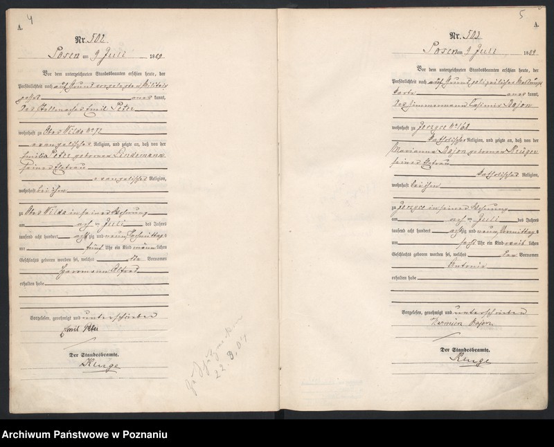 Obraz 6 z jednostki "Księga urodzeń t. II"