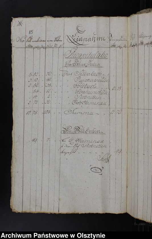 image.from.unit.number "Jahr Kirchen Rechnung der Silberbachschen Kirche aller Einnahme und Ausgabe wie auch Bau-Rechnung"