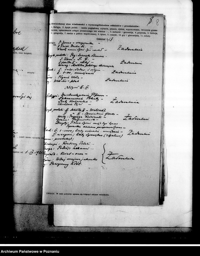 Obraz 11 z jednostki "Szkoła Powszechna- Targowiska, powiat Śmigiel"