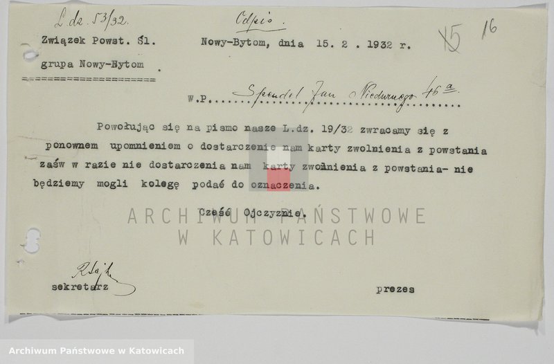image.from.unit.number "Korespondencja w sprawach organizacyjnych grupy Nowy Bytom, t. I"