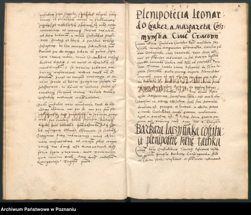 Obraz 15 z jednostki "Liber controversiarum coram spectabili consulatu Posnaniensi ab anno 1535 usque ad annum 1538."
